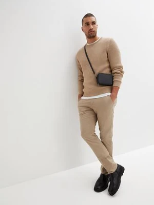 Spodnie z gumką w talii, ze stretchem, slim fit, prosta nogawka bonprix