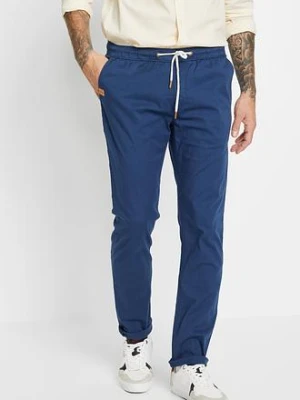 Spodnie z gumką w talii, ze stretchem, slim fit, prosta nogawka bonprix
