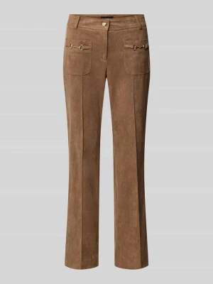 Spodnie z imitacji skóry model ‘FARAH PATACHED POCKET’ CAMBIO