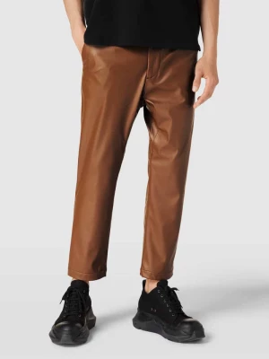 Spodnie z imitacji skóry z elastycznym pasem model ‘MARO' drykorn