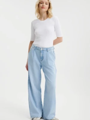 Spodnie z jasnego denimu typu wide leg Greenpoint