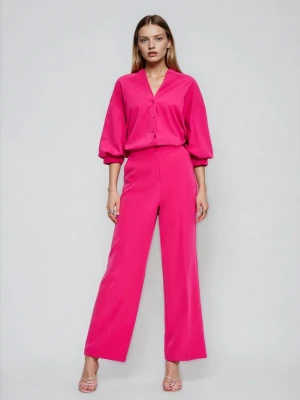 Spodnie z kantem różowe Moodo