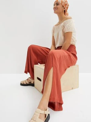 Spodnie z lejącej wiskozy bonprix