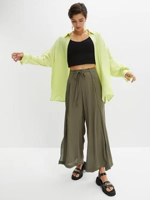 Spodnie z lejącej wiskozy bonprix