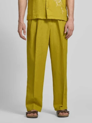 Spodnie z lnu o kroju relaxed fit z czystego lnu JAKE*S STUDIO MEN