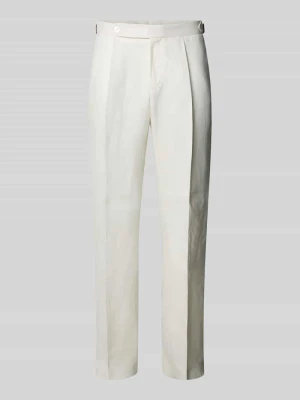 Spodnie z lnu o kroju relaxed fit z czystego lnu model 'PERINO' Boss