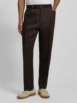 Spodnie z lnu o kroju relaxed fit z czystego lnu model 'PERINO' Boss