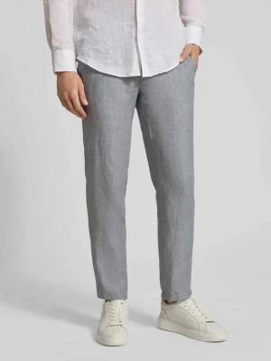 Spodnie z lnu o kroju slim fit z czystego lnu model 'Fabio' BRAX