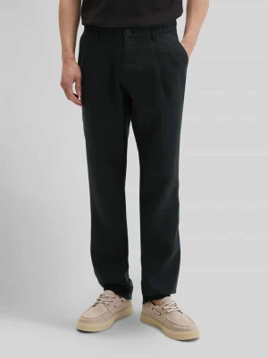 Spodnie z lnu o kroju tapered z szlufkami na pasek model 'OSBY JOGGER' Marc O'Polo