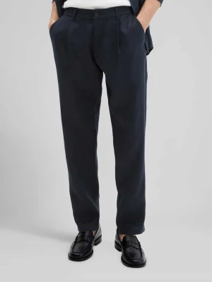 Spodnie z lnu o kroju tapered z szlufkami na pasek model 'OSBY JOGGER' Marc O'Polo