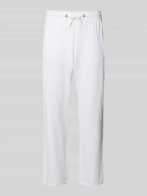Spodnie z lnu o kroju wide fit z dodatkiem wiskozy model 'Malvin' Blend