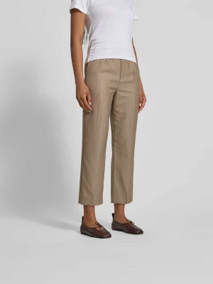Spodnie z lnu z czystego lnu Victoria Beckham Camel