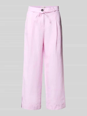 Spodnie z lnu z wiązanym paskiem Christian Berg Woman