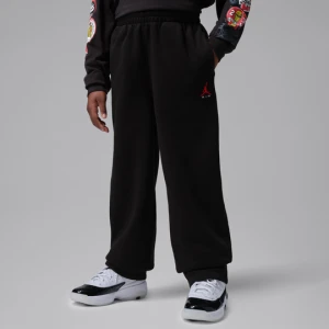 Spodnie z luźnymi nogawkami Jordan Brooklyn Fleece dla dużych dzieci - Czerń