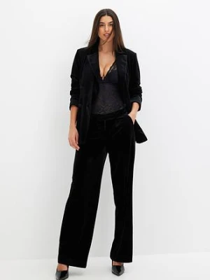 Spodnie z miękkiego aksamitu bonprix