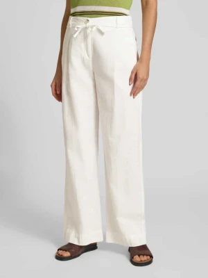 Spodnie z mieszanki bawełny i lnu model 'Meeri costal' Opus