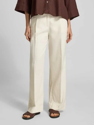 Spodnie z mieszanki bawełny i lnu model 'Meeri costal' Opus