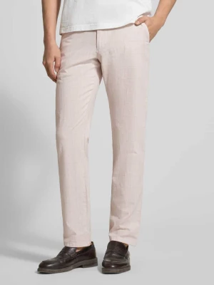 Spodnie z mieszanki bawełny i lnu we wzór glencheck Christian Berg Men