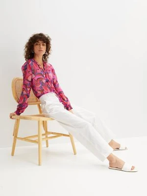 Spodnie z mieszanki lnu i bawełny bonprix