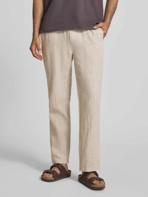 Spodnie z mieszanki lnu i bawełny model 'MAXIM' Blend