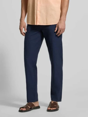 Spodnie z mieszanki lnu i bawełny z elastycznym paskiem lindbergh