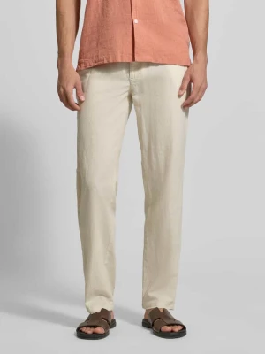 Spodnie z mieszanki lnu i bawełny z elastycznym paskiem lindbergh
