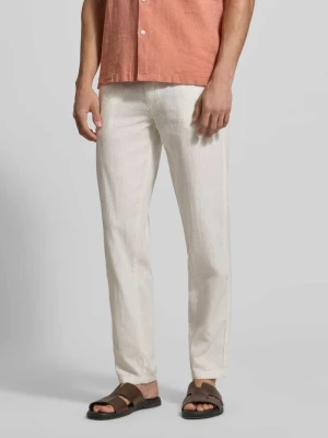 Spodnie z mieszanki lnu i bawełny z elastycznym paskiem lindbergh