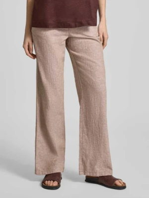 Spodnie z mieszanki lnu i bawełny z wiązanym paskiem Christian Berg Woman