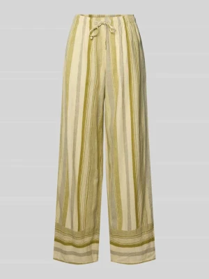 Spodnie z mieszanki lnu i wiskozy z elastycznym pasem model 'POLLY' Topshop