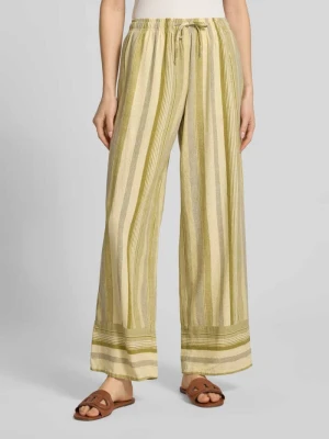 Spodnie z mieszanki lnu i wiskozy z elastycznym pasem model 'POLLY' Topshop
