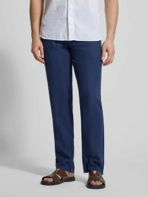 Spodnie z mieszanki lnu i wiskozy z wpuszczanymi kieszeniami Christian Berg Men