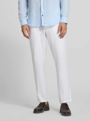 Spodnie z mieszanki lnu i wiskozy z wpuszczanymi kieszeniami Christian Berg Men