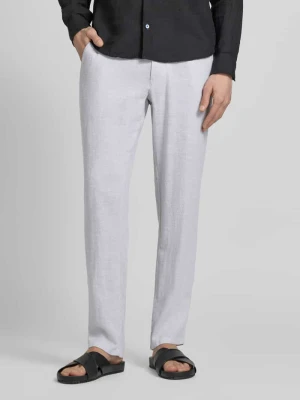 Spodnie z mieszanki lnu i wiskozy z wpuszczanymi kieszeniami Christian Berg Men