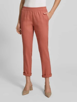 Spodnie z mieszanki lnu z elastycznym pasem Marc Cain