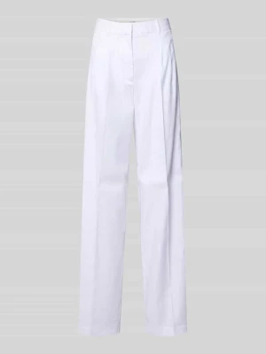 Spodnie z mieszanki lnu z kantami model 'CARLA' Guess