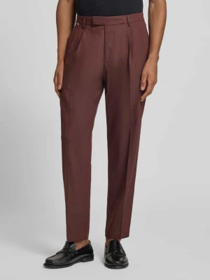 Spodnie z mieszanki lnu z zaprasowanym kantem model 'Servo' CINQUE