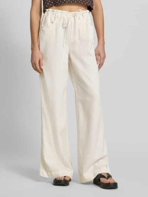 Spodnie z mieszanki lyocellu i bawełny z wiązaniem Oui