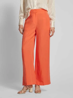 Spodnie z mieszanki lyocellu i lnu w jednolitym kolorze LANIUS