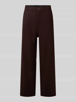 Spodnie z mieszanki wełny z wpuszczanymi kieszeniami model 'Atoka' Carhartt WIP Ciemnoczerwony