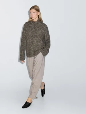 Spodnie Sarouel Ze Sprzączką - Norkowy - - Massimo Dutti - Kobieta