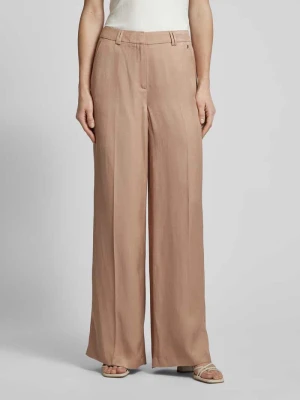 Spodnie z mieszanki wiskozy i lnu z szeroką nogawką comma