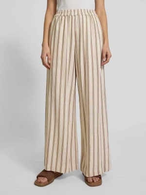 Spodnie z mieszanki wiskozy i lnu z wpuszczanymi kieszeniami Apricot