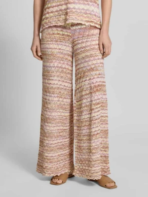 Spodnie z mieszanki wiskozy we wzór na całej powierzchni Christian Berg Woman