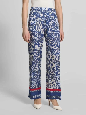 Spodnie z mieszanki wiskozy z elastycznym pasem WHITE LABEL