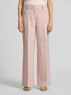 Spodnie z mieszanki wiskozy z kantami MORE & MORE