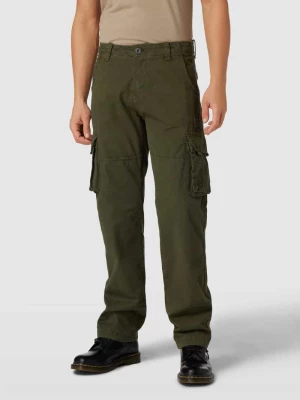 Spodnie z poszerzaną nogawką i kieszeniami cargo męskie alpha industries