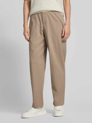 Spodnie z prostą nogawką i fakturowanym wzorem Armani Exchange