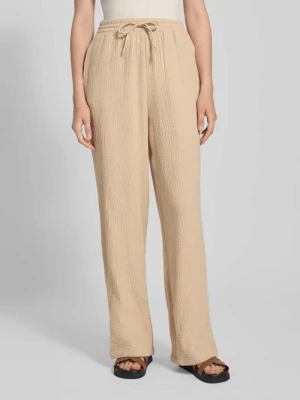 Spodnie z prostą nogawką z muślinu Tom Tailor Denim
