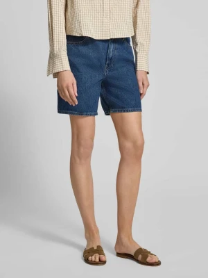 Spodnie z prostymi nogawkami bermudy z czystej bawełny model 'EMI' Tommy Hilfiger Niebieski melanż