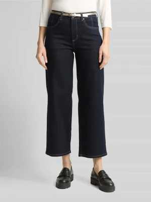 Spodnie z prostymi nogawkami kuloty z mieszanka bawełny Tom Tailor